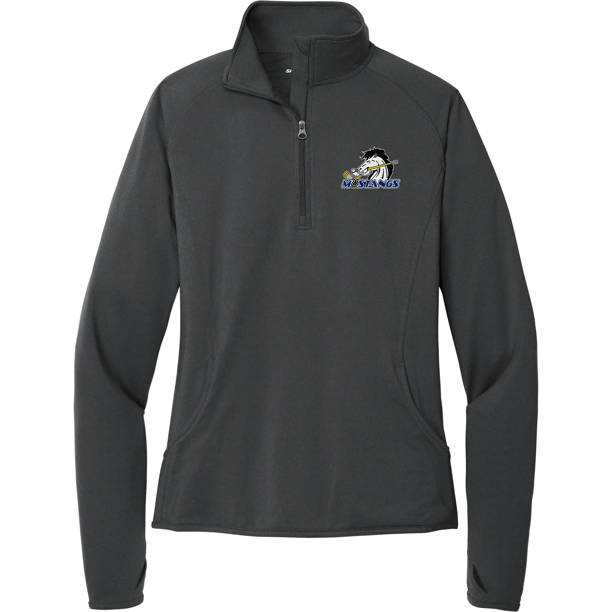 Mid-State Mustangs Ladies Sport-Wick Stretch 1/4-Zip Pullover