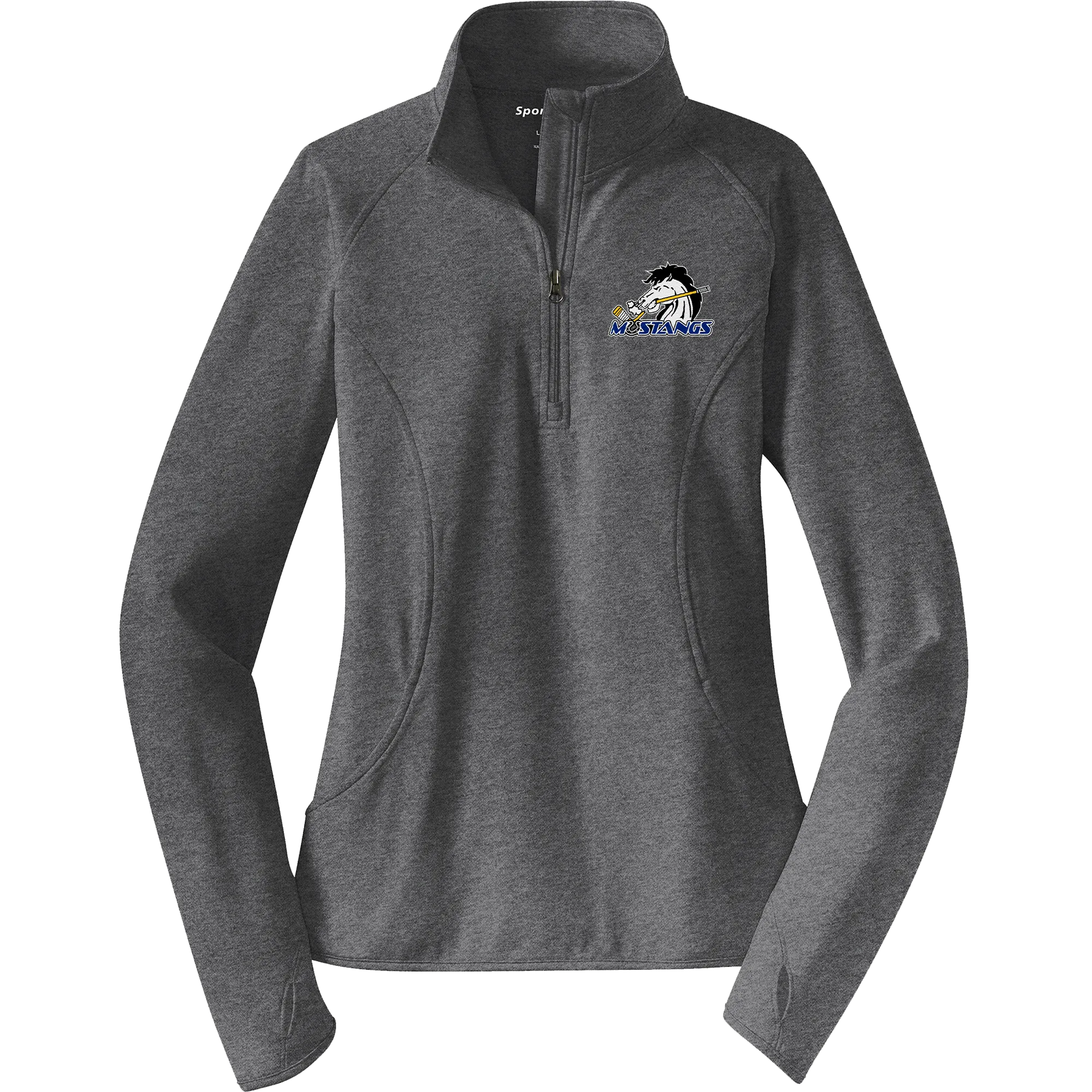 Mid-State Mustangs Ladies Sport-Wick Stretch 1/4-Zip Pullover