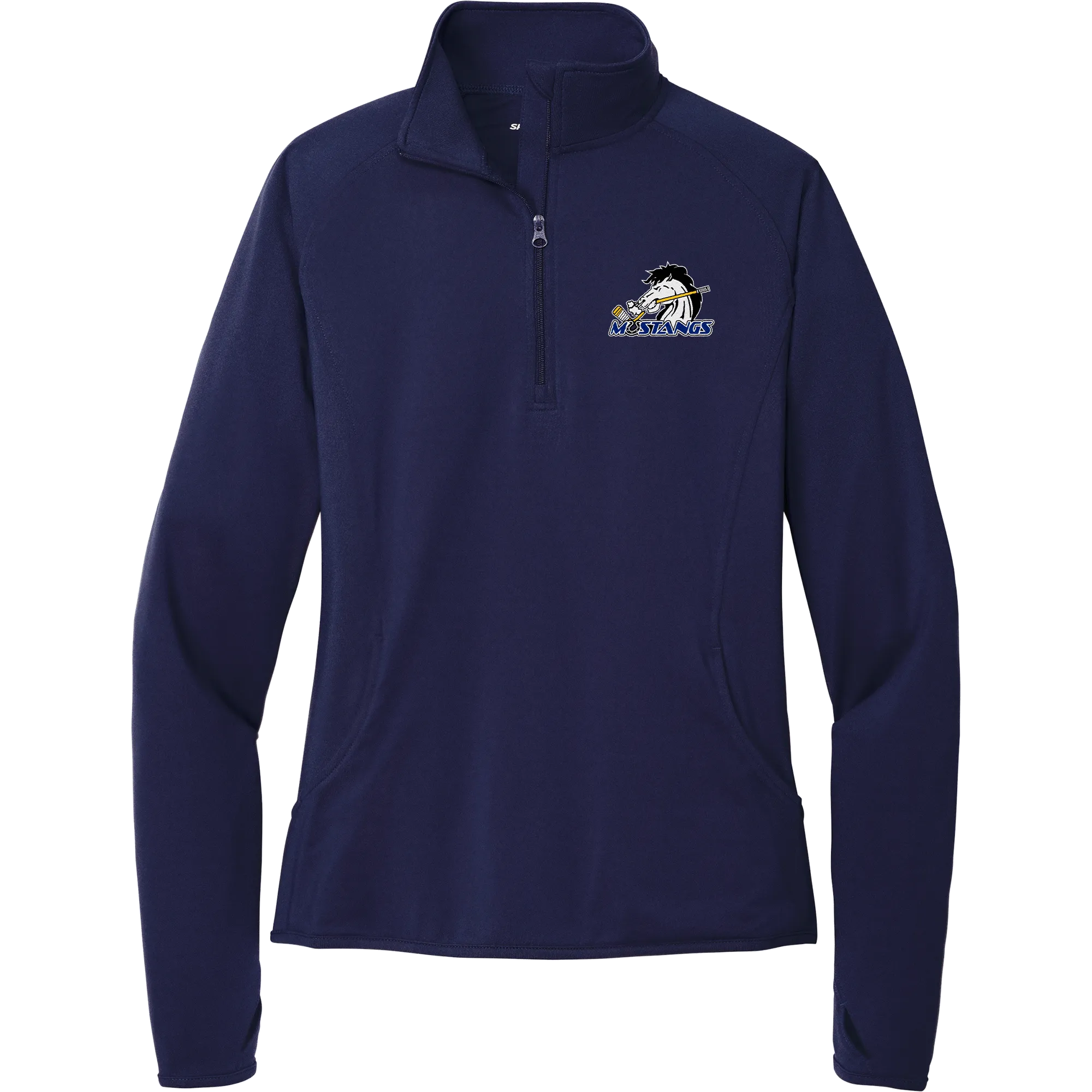 Mid-State Mustangs Ladies Sport-Wick Stretch 1/4-Zip Pullover