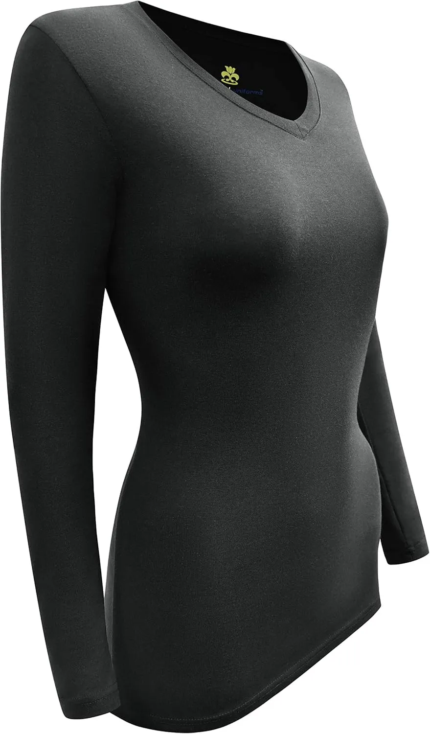 Natural Uniforms Women's Under Scrub Tee V-Neck Long Sleeve T-Shirt-3-Pack