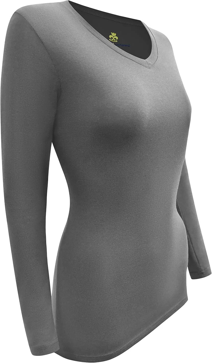 Natural Uniforms Women's Under Scrub Tee V-Neck Long Sleeve T-Shirt-3-Pack