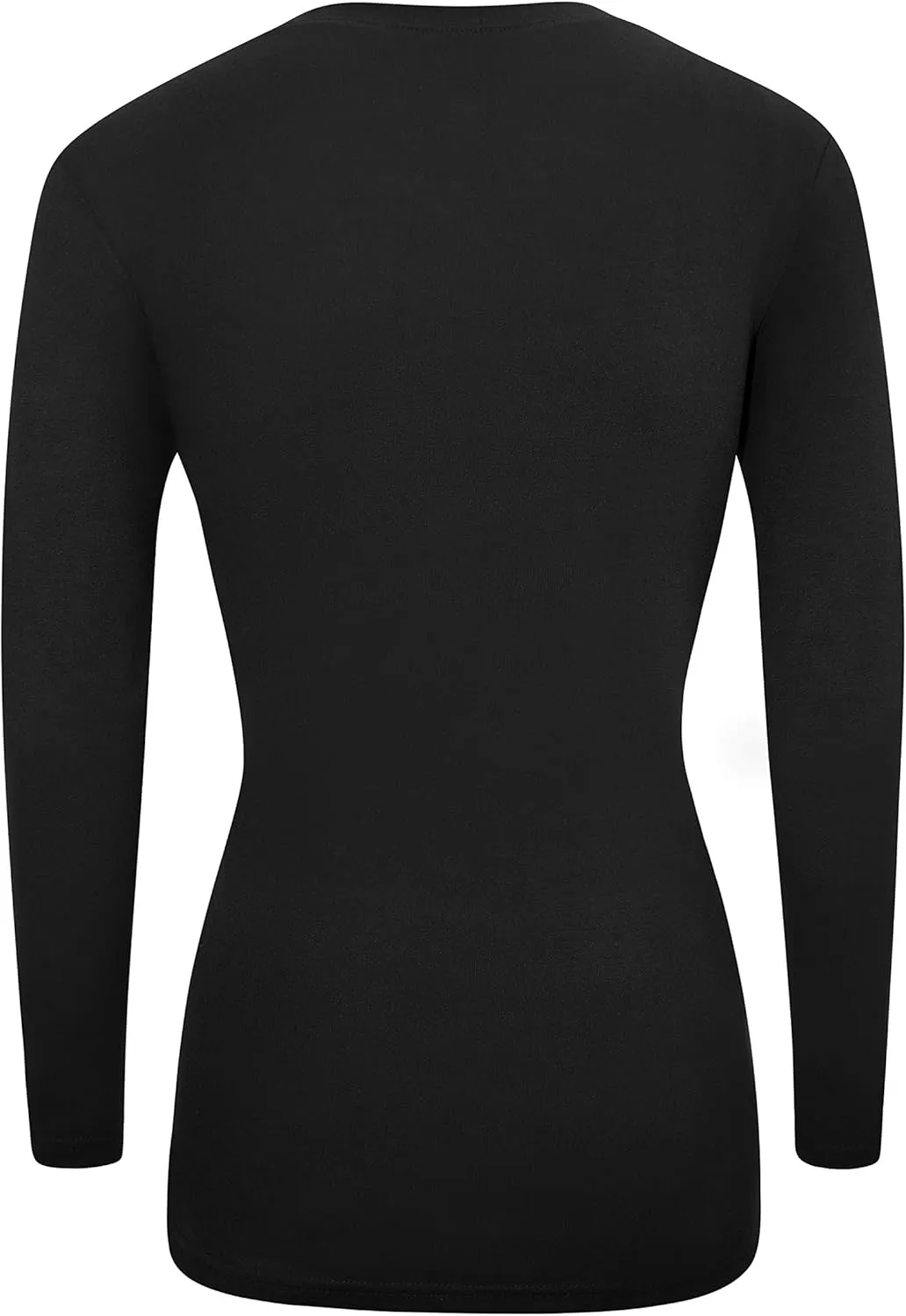 Natural Uniforms Women's Under Scrub Tee V-Neck Long Sleeve T-Shirt-3-Pack