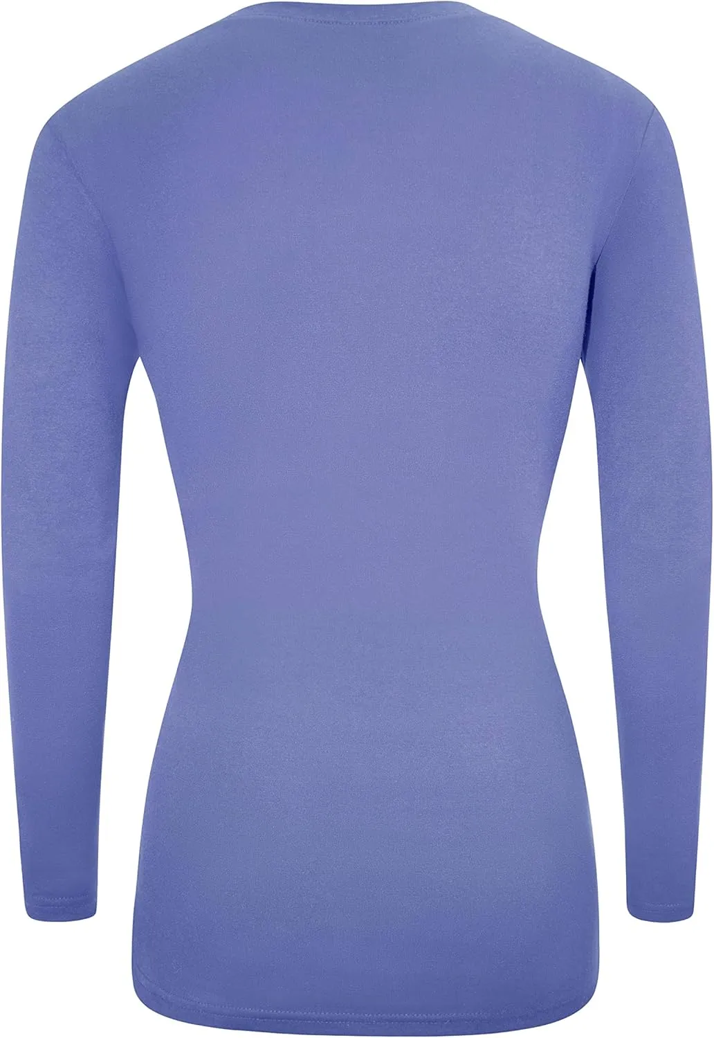 Natural Uniforms Women's Under Scrub Tee V-Neck Long Sleeve T-Shirt-3-Pack
