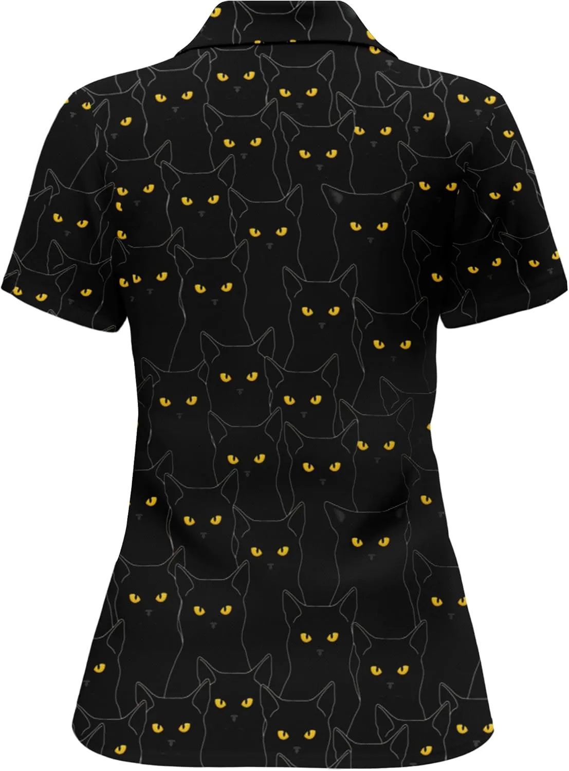 PAGYMO Funny Womens Golf Shirt Crazy Cute Print Moisture Wicking Short Sleeve Polo Shirts for Women