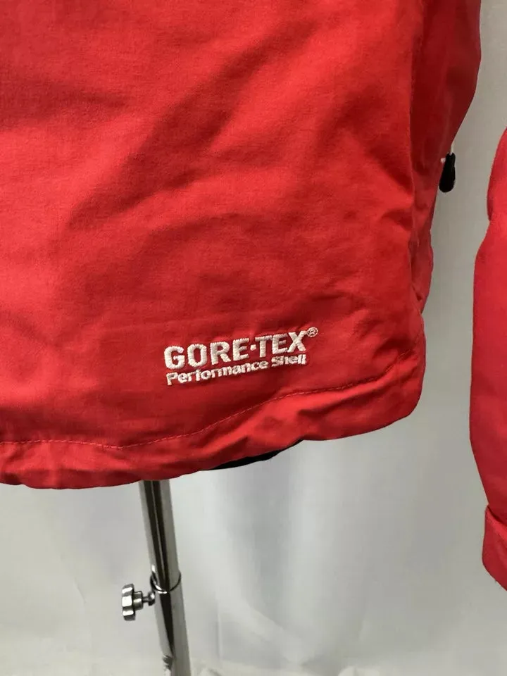 Peak Performance Red White Gore Tex Shell Women’s Ski Jacket Size S