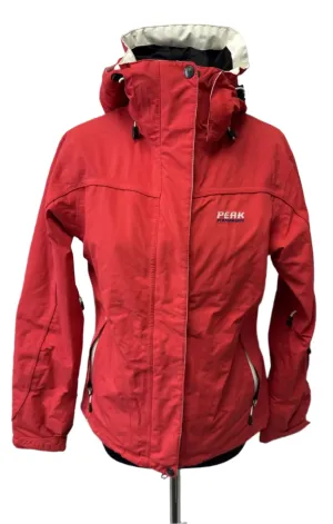 Peak Performance Red White Gore Tex Shell Women’s Ski Jacket Size S