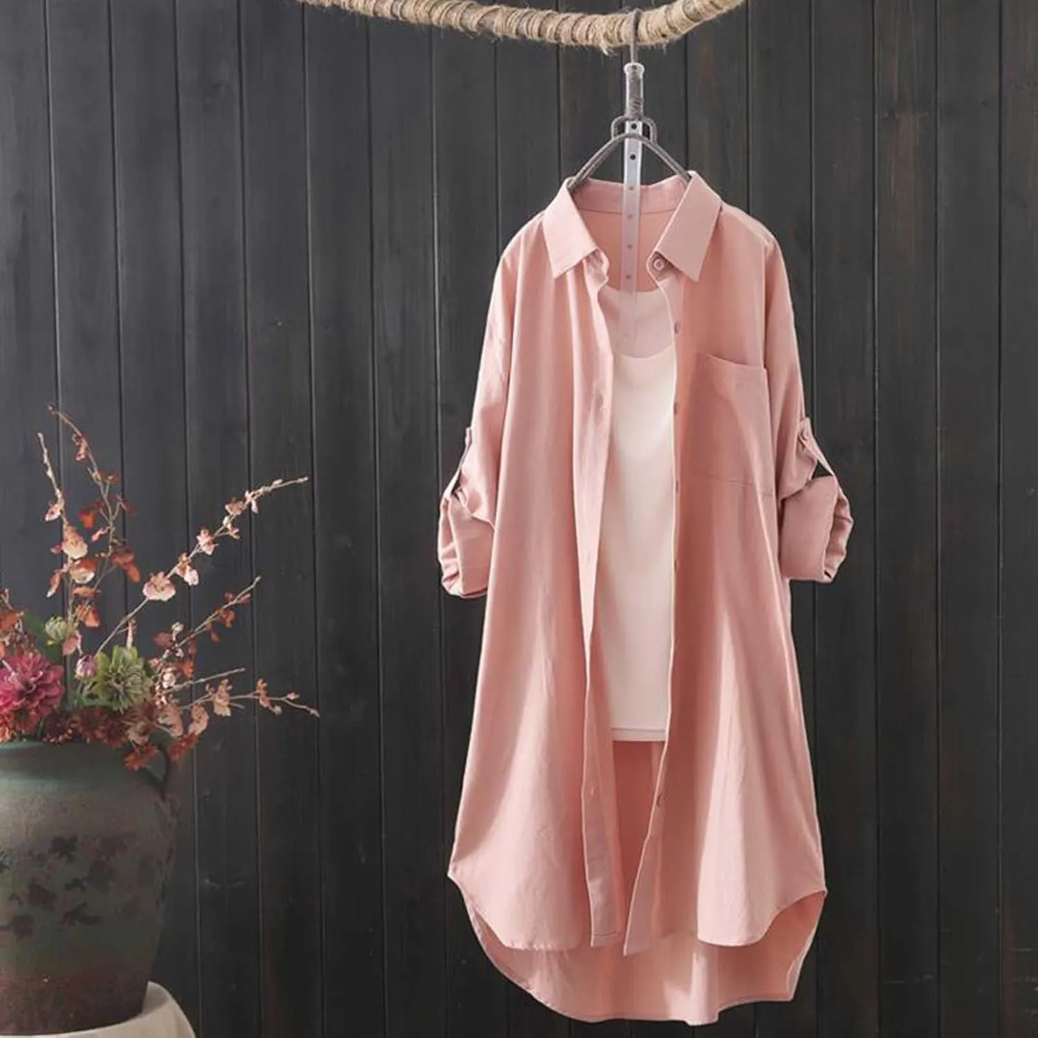 Plaid Shirts for Women 2025 Fashion Oversized Long Button Up Blouses Summer Beach Cover Up