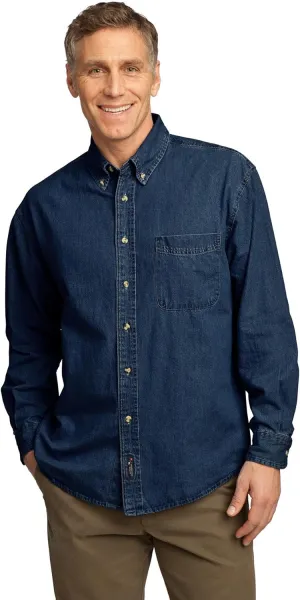 Port & Company - Long Sleeve Value Denim Shirt. SP10