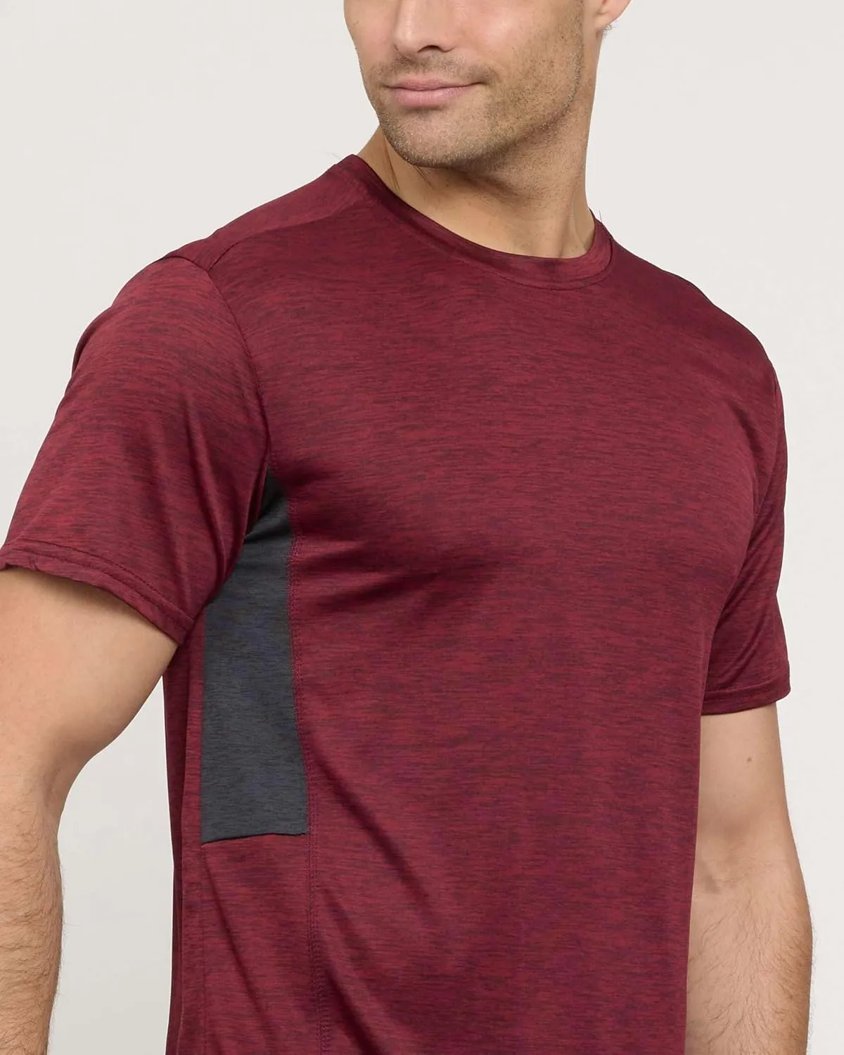 Real Essentials 5 Pack: Mens Short Sleeve Dry Fit Active Crew Neck T Shirt - Athletic Running Gym Workout Tee Tops