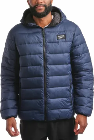 Reebok Men's Jacket  Lightweight Hooded Quilted Puffer Coat  Warm Insulated Winter Jacket for Men (S-4X)
