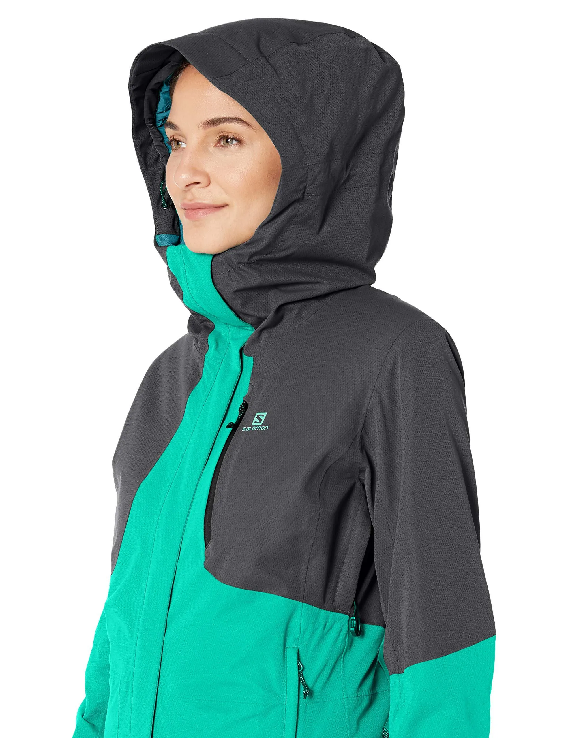 Salomon Women's Qst Snow JACKET , Waterfall, Large