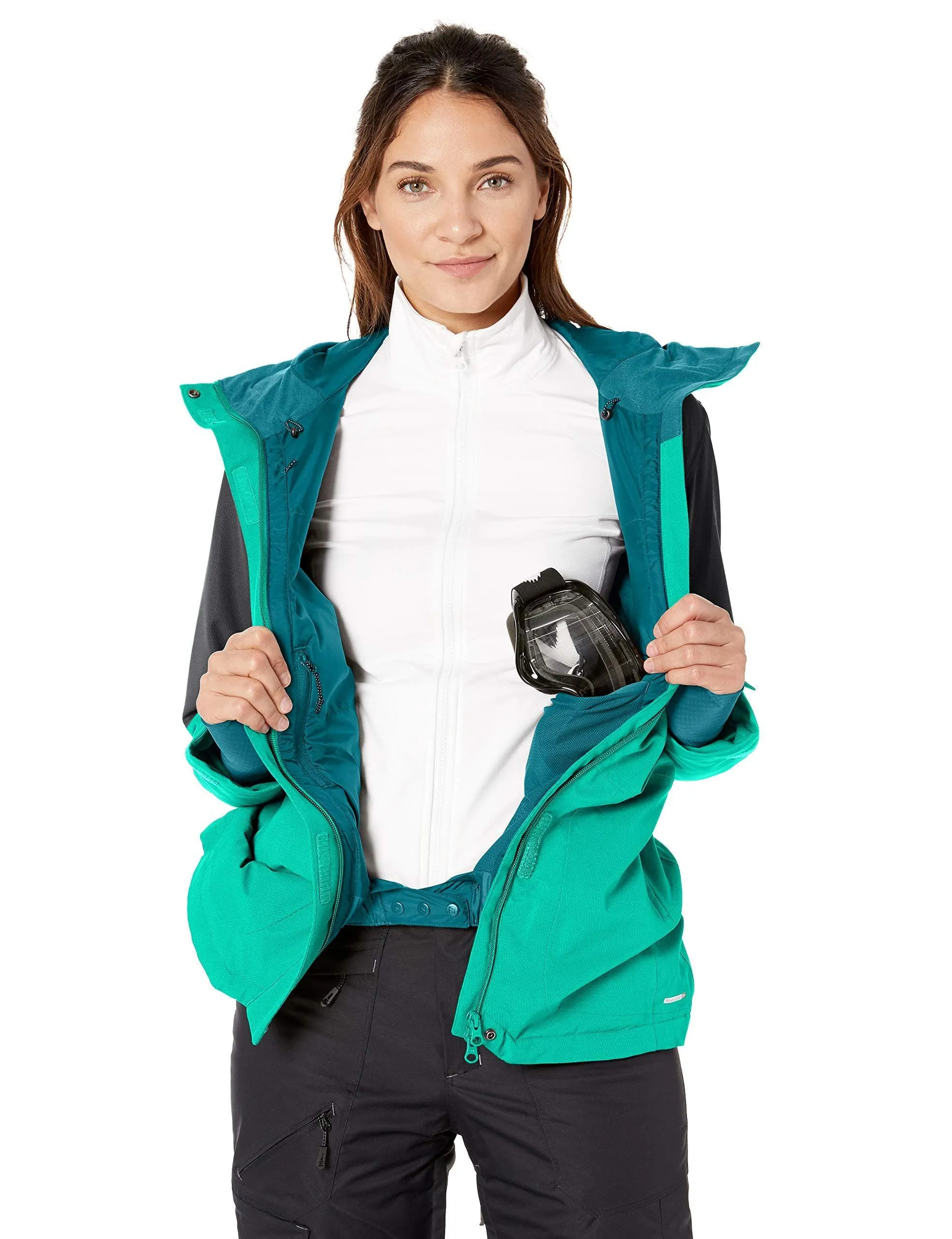 Salomon Women's Qst Snow JACKET , Waterfall, Large