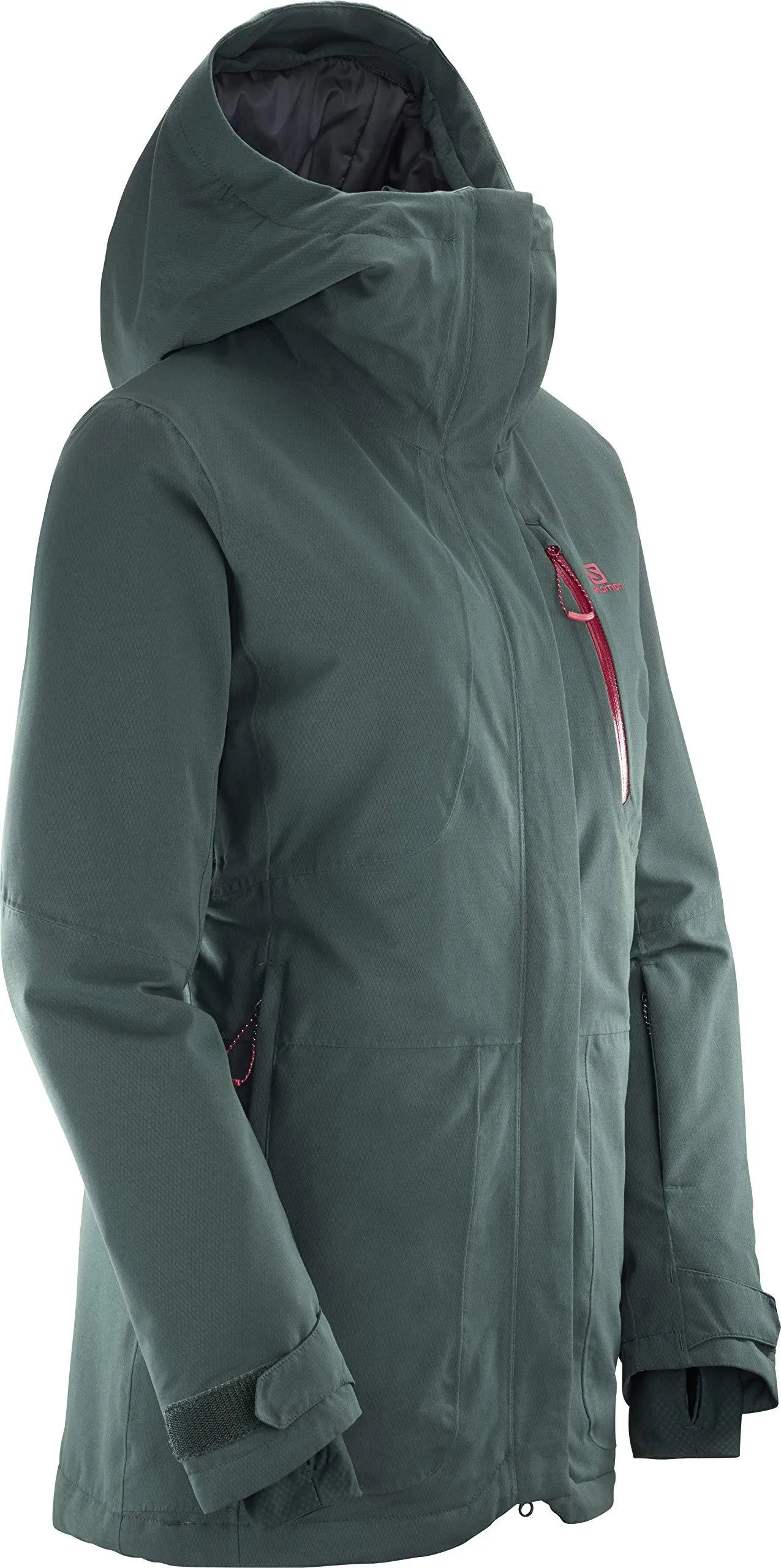 SALOMON Women's Qst Snow JKT W, Green Gab, Small