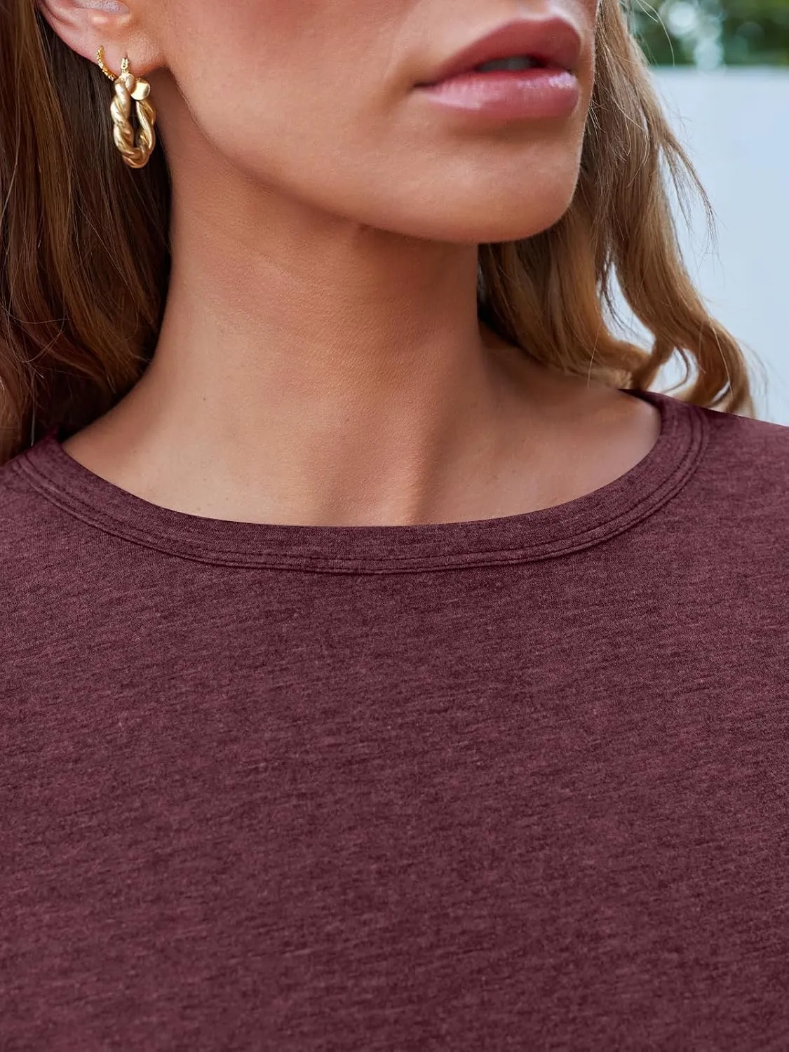 SUNBS Womens 3 Packs Long Sleeve Shirts Loose Fit Fall Tops Fashion Clothes Outfits 2025 Basic Tee Crew Neck Tops