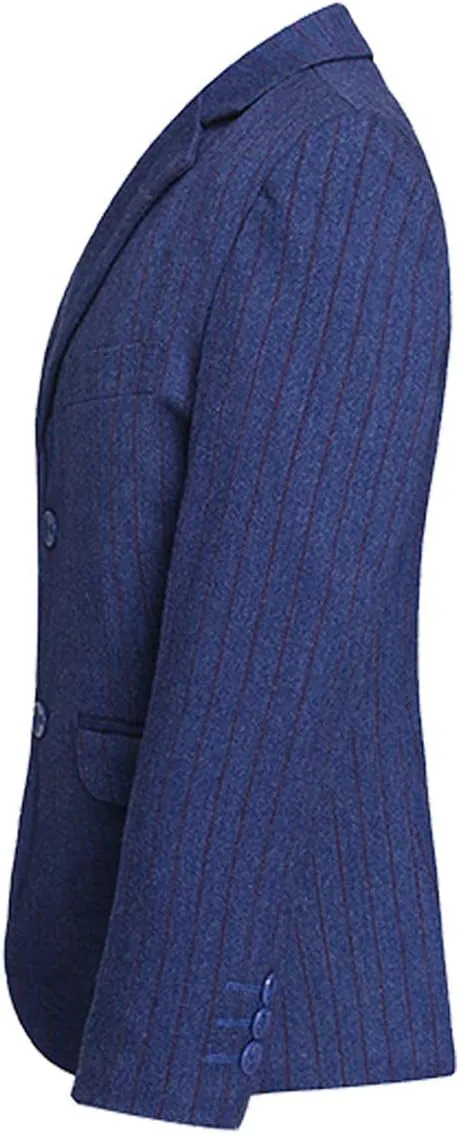 SWOTGdoby Boys Suits 3 Pieces Formal Suit Set Plaid Blazer Vest Pants Slim Fit Suit Jacket for Wedding Party