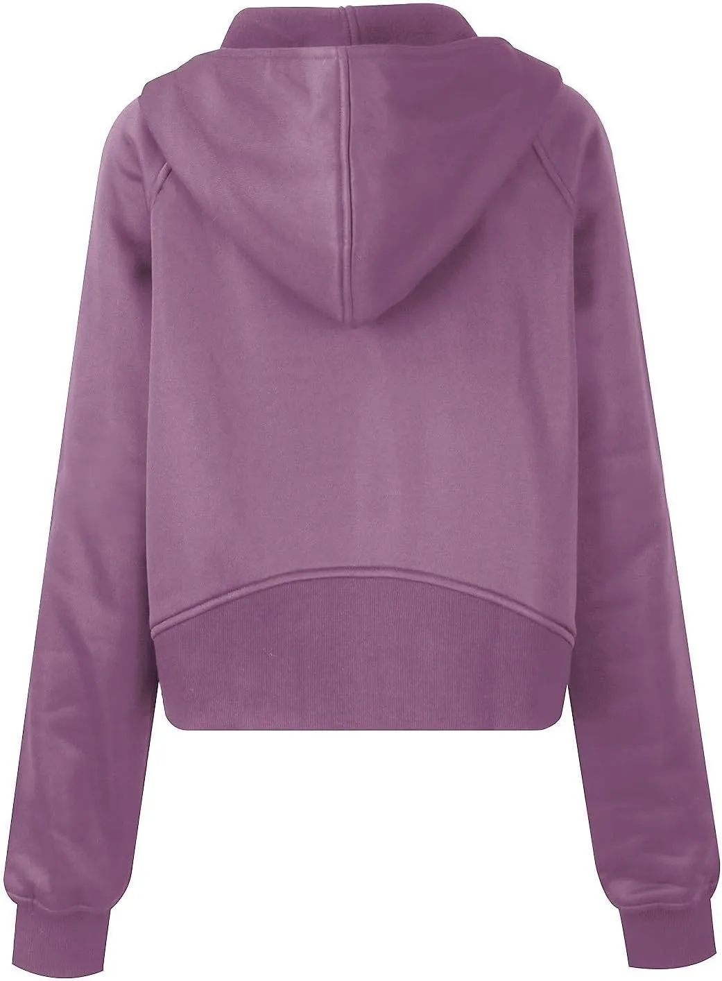 TANGNADE Womens Full Zip Pullover Cropped Hoodies Long Sleeve Fleece Sweatshirts with Pockets Fall Outfits Clothes