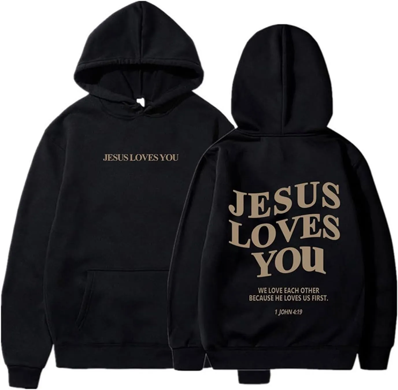 Trust In The Lord Christian Graphic Hoodies Trendy Shape Printed Outfit with Pocket Oversize Fall Winter Fashion 2024