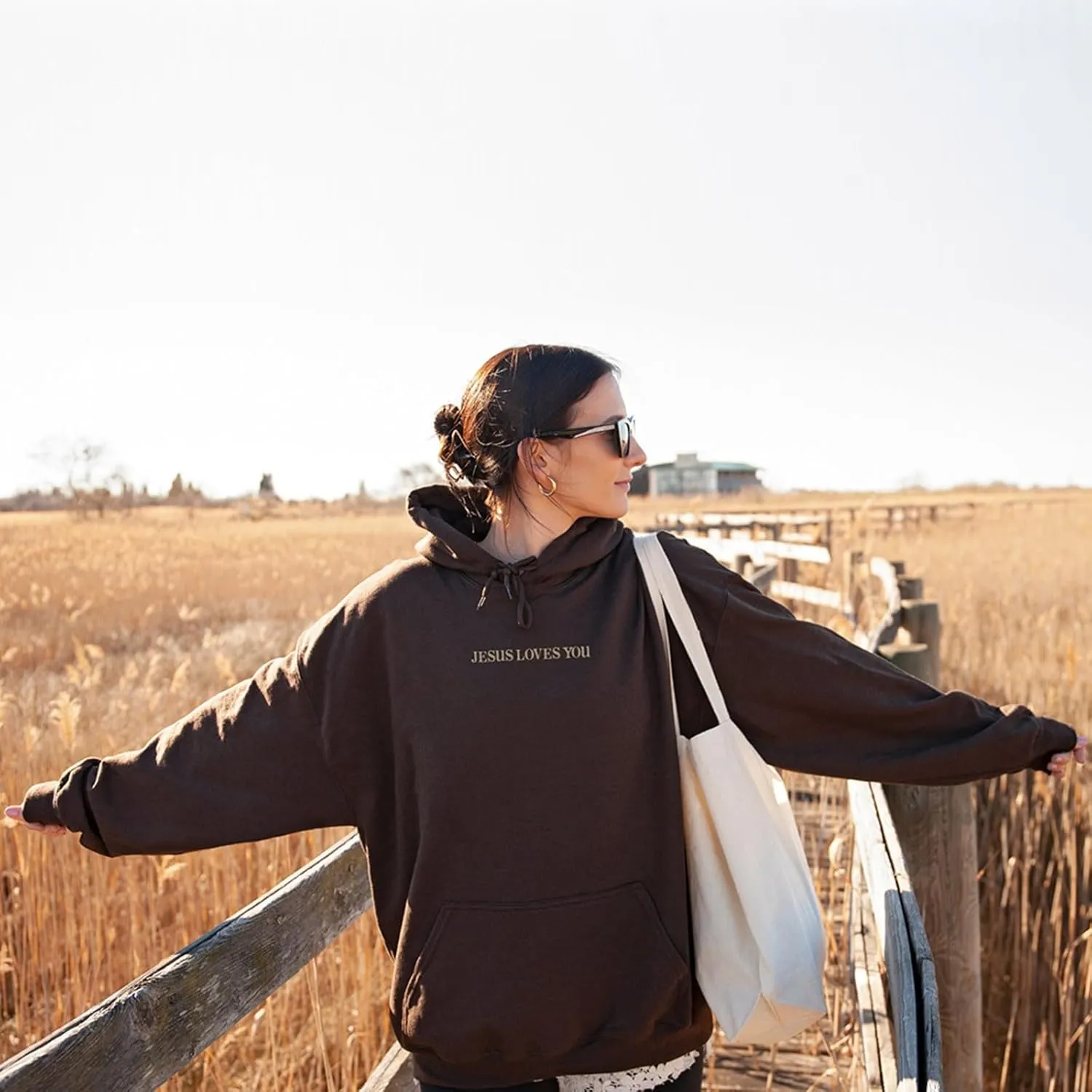 Trust In The Lord Christian Graphic Hoodies Trendy Shape Printed Outfit with Pocket Oversize Fall Winter Fashion 2024