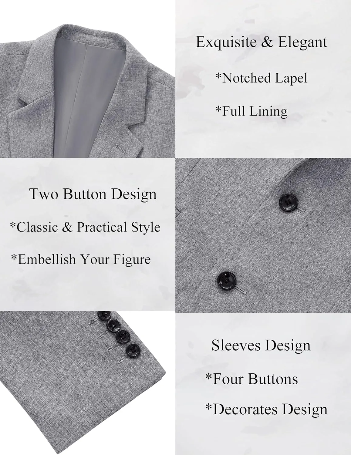 Vssjavun Mens Sport Coats Casual Blazer Two Button Lightweight Business Suit Jacket