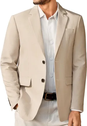 Vssjavun Mens Sport Coats Casual Blazer Two Button Lightweight Business Suit Jacket