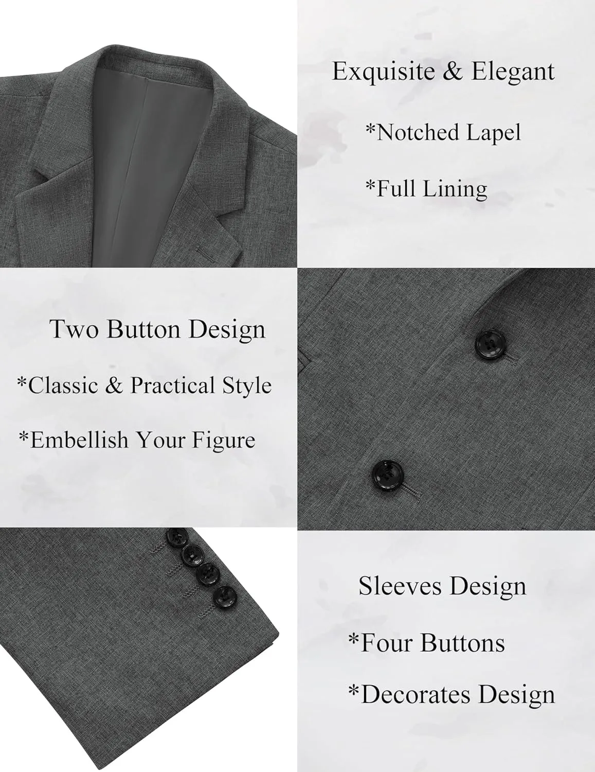 Vssjavun Mens Sport Coats Casual Blazer Two Button Lightweight Business Suit Jacket