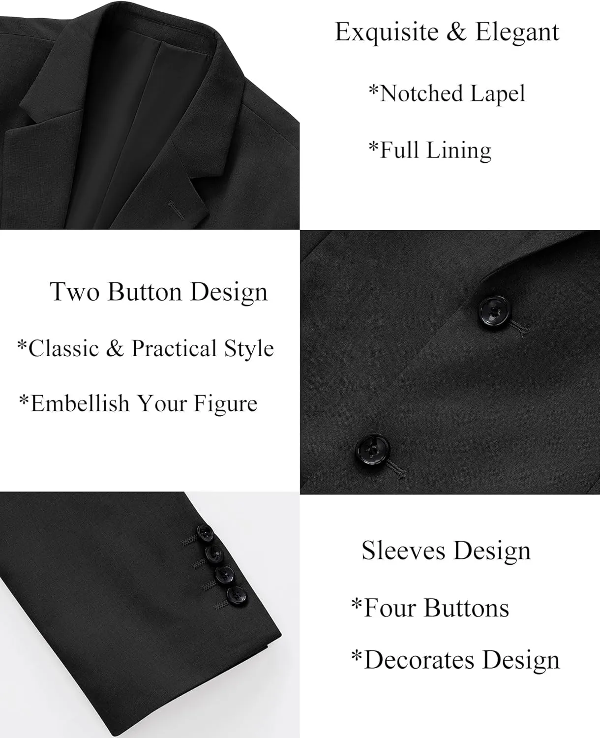 Vssjavun Mens Sport Coats Casual Blazer Two Button Lightweight Business Suit Jacket