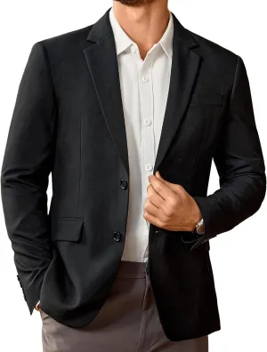 Vssjavun Mens Sport Coats Casual Blazer Two Button Lightweight Business Suit Jacket