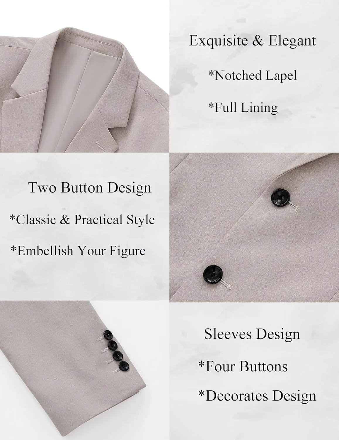 Vssjavun Mens Sport Coats Casual Blazer Two Button Lightweight Business Suit Jacket