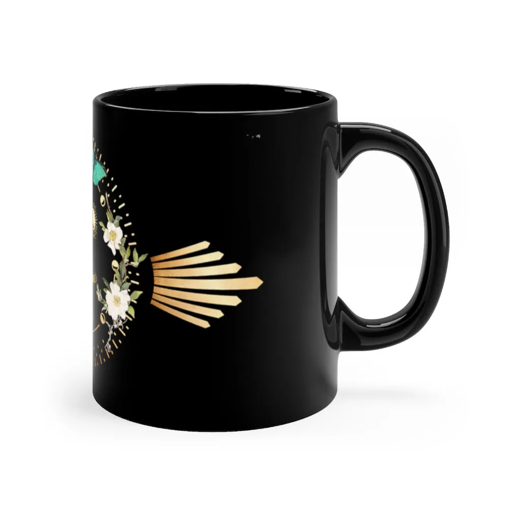 WitchyMade Aquarius Zodiac Coffee Mug, Witchy Coffee Mug, Black Coffee Mug, Witch, Coffee, Gift