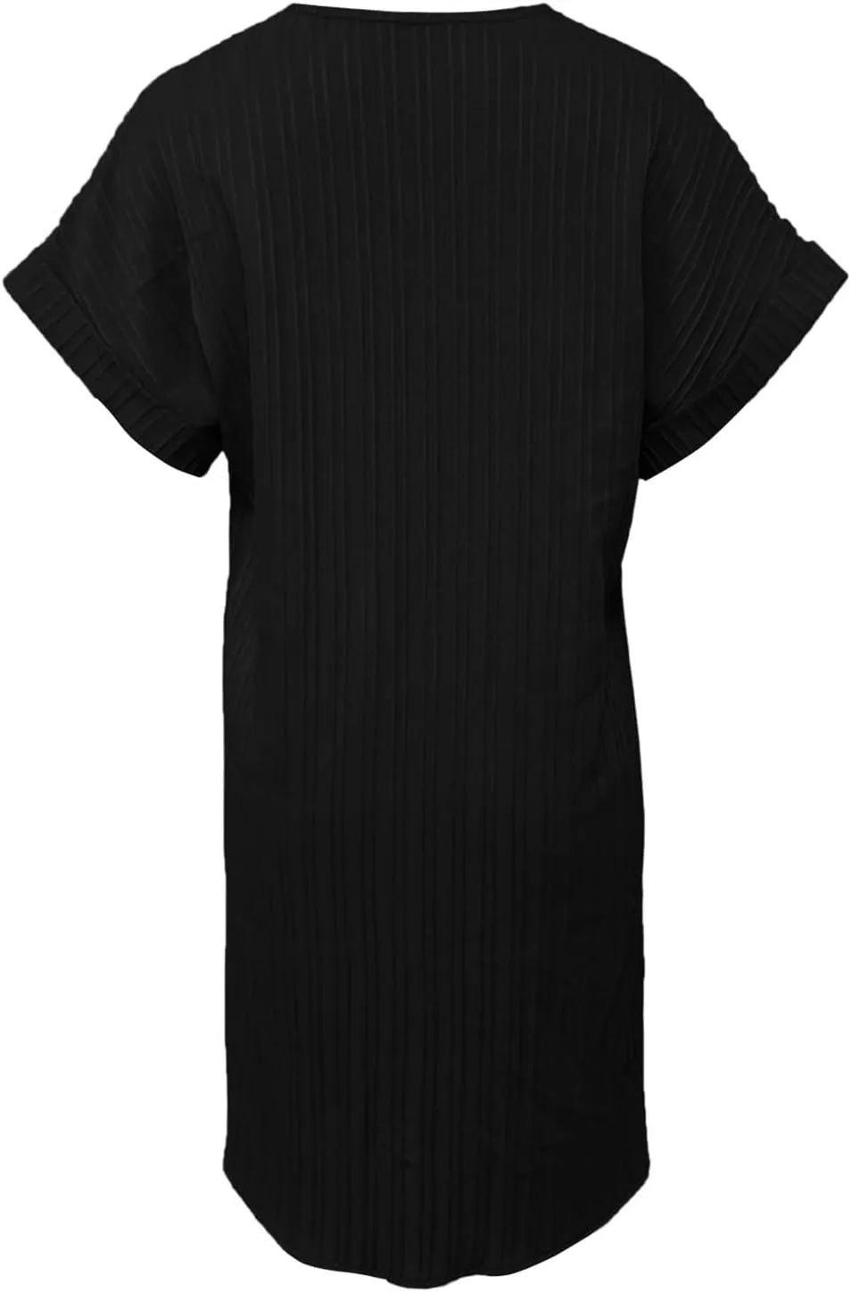 Womens Button Down Shirt Dress Summer Cotton Linen Dress V-Neck Mini Dress Casual Short Sleeve Loose Tunic Dresses