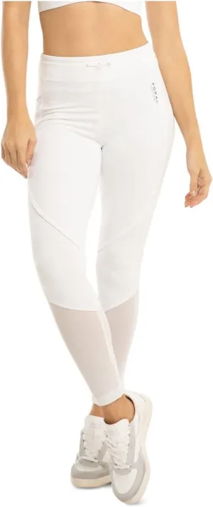 Womens Fitness Running Athletic Leggings White S