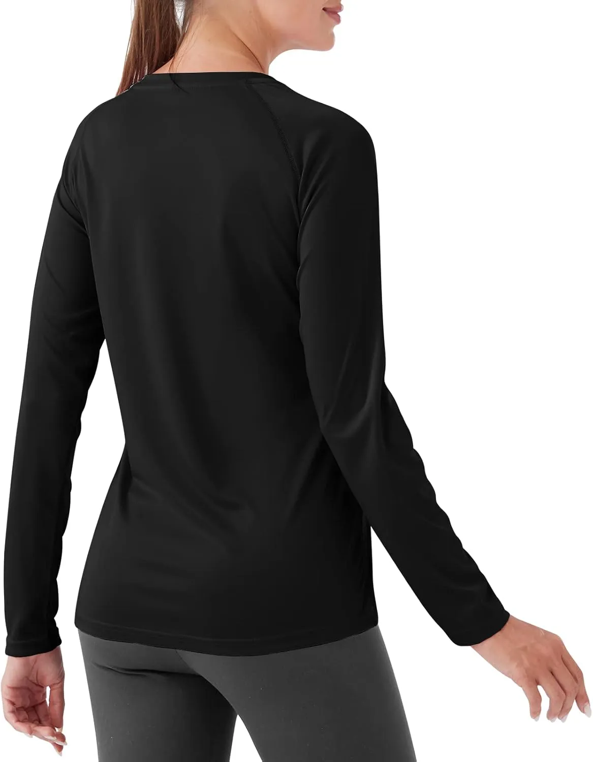 Women's Long Short Sleeve Rash Guard Swim Shirt