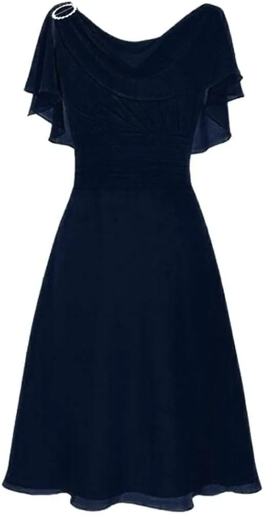 Womens Mesh Cape Wedding Guest Dress Sleeveless Elegant Ruched Cocktail Dress Flowy A-Line Swing Dresses Plus Size