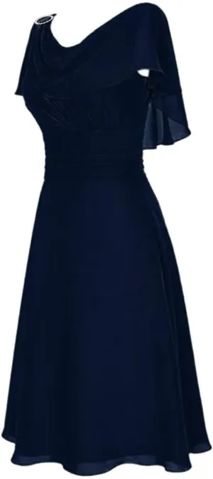 Womens Mesh Cape Wedding Guest Dress Sleeveless Elegant Ruched Cocktail Dress Flowy A-Line Swing Dresses Plus Size