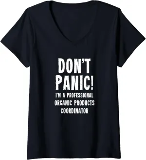 Womens Organic Products Coordinator V-Neck T-Shirt