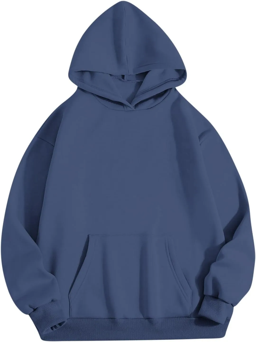 Women's Oversized Hoodies 2024 Solid Color Casual Long Sleeve Sweatshirt Trendy Pullover Tops with Pocket Fall Winter