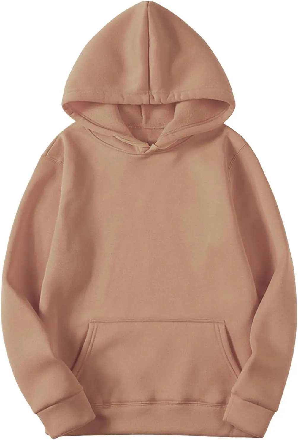 Womens Solid Color Oversized Hoodies Trendy Hooded Sweatshirts Pullover Cute Sweater Tops Teen Girls Clothes 2024