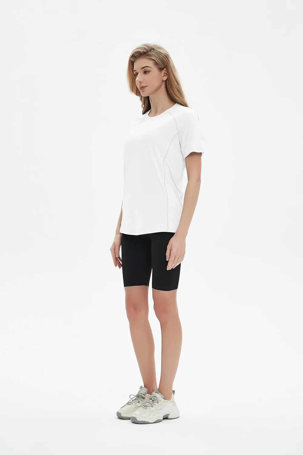 Women's Swim Shirt Short Sleeve UPF 50  UV Protection Quick Dry Athletic Yoga Workout Shirts Running Gym Tee Top