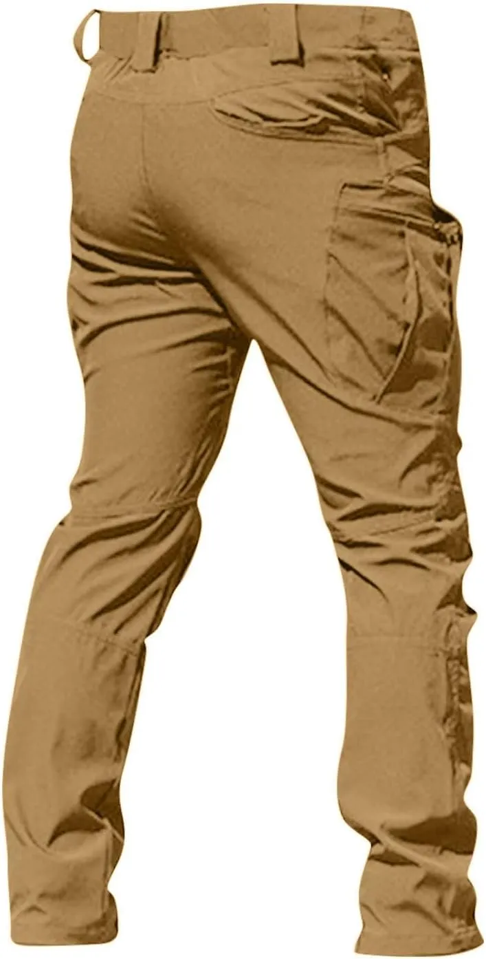 Work Pants for Men Construction Stretch Tactical Pants Multi Pockets Hiking Cargo Pant Water Resistant Trousers