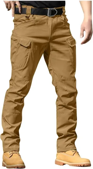Work Pants for Men Construction Stretch Tactical Pants Multi Pockets Hiking Cargo Pant Water Resistant Trousers