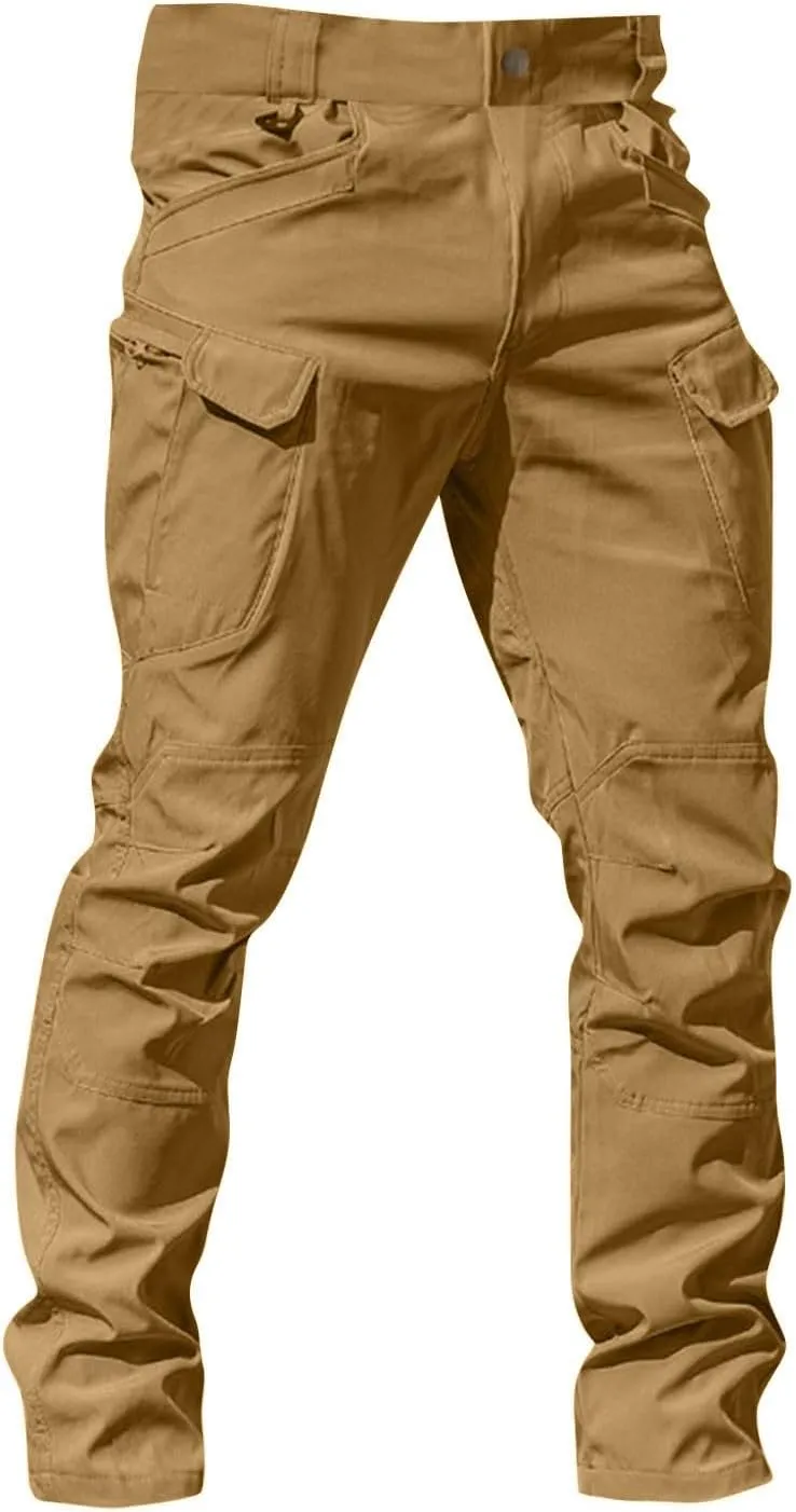 Work Pants for Men Construction Stretch Tactical Pants Multi Pockets Hiking Cargo Pant Water Resistant Trousers