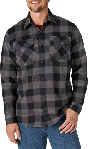 Wrangler Authentics Men's Long Sleeve Heavyweight Fleece Shirt