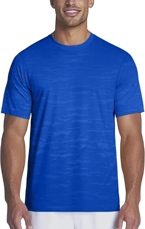 Zengjo Mens Athletic Shirts Short Sleeve Moisture Wicking Gym Workout Running Crewneck T-Shirt Quick Dry Sports Fitted Tee