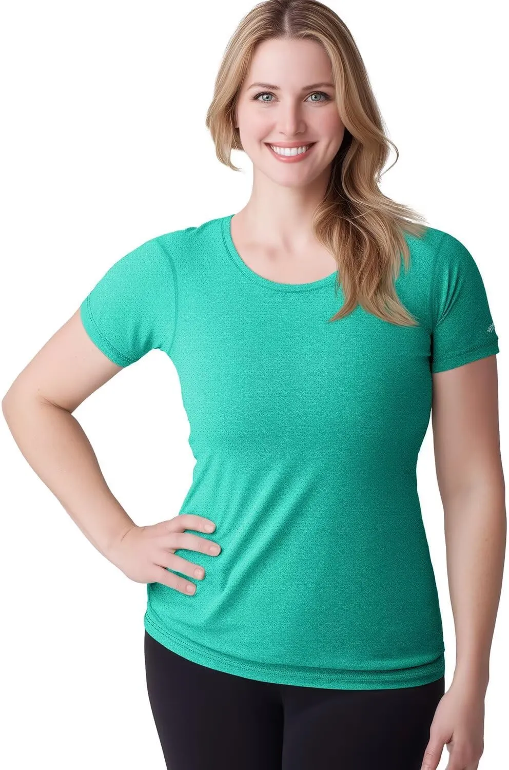 Zengjo Womens Athletic Tops Short Sleeve Slim Fitted Quick Dry Moisture Wicking Workout T-Shirt for Gym Running Yoga